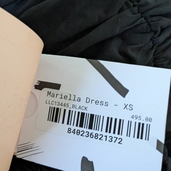 La Ligne Mariella Maxi Dress XS NEW Black Tiered Jersey Smocked Long Sleeve - Picture 7 of 8